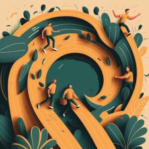 An illustrative cycle of volunteer turnover