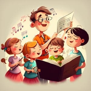 Volunteer teaching music