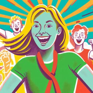 Illustration of a leader of volunteers