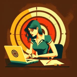 Team coordinator sending bullseye messages to their team